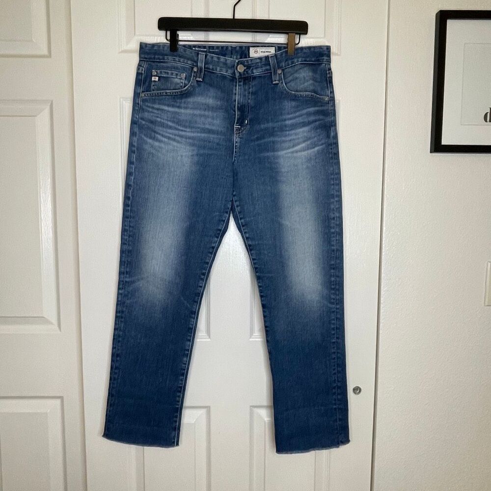 AG Adriano Goldschmied Ex-Boyfriend Slouchy Slim Crop Jeans Size 31 - Picture 12 of 12